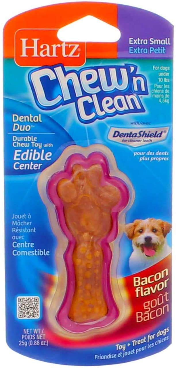 Hartz Tiny Dog Dental Duo Dog Toy Edible Chew Combo [Set Of 3]