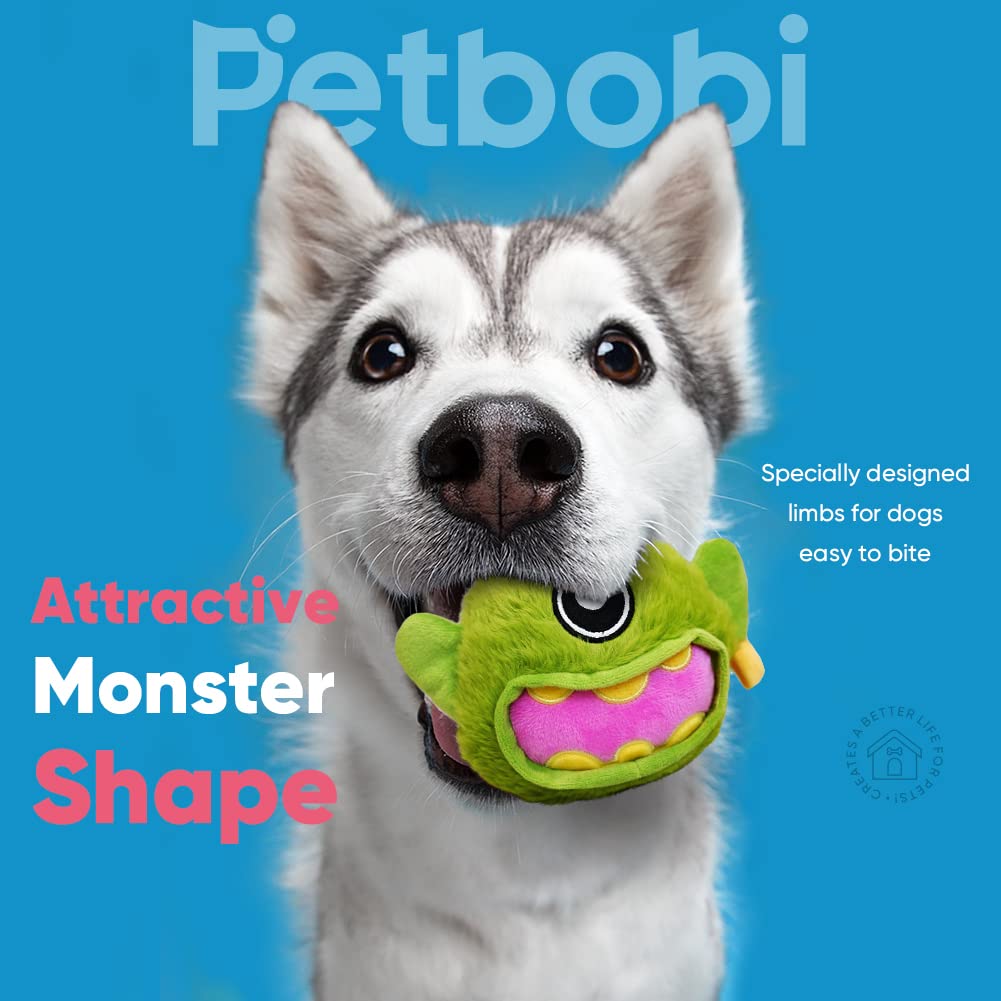 Petbobi Interactive Dog Toys Monster Active Ball for Dogs with Batteries, Self Moving Balls and Plush Cover for Small & Medium D