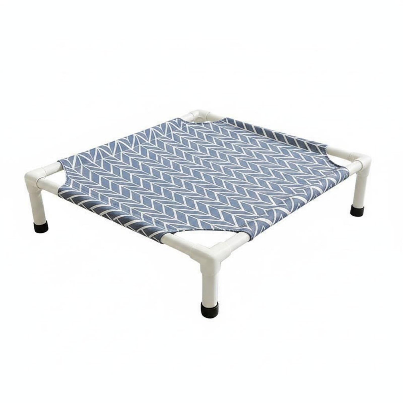 Merishopp Detachable Elevated Dog Bed YearRound Raised Dog Bed Washable Mesh Pet Cot Above the Ground for Small Dogs, L, Grey A