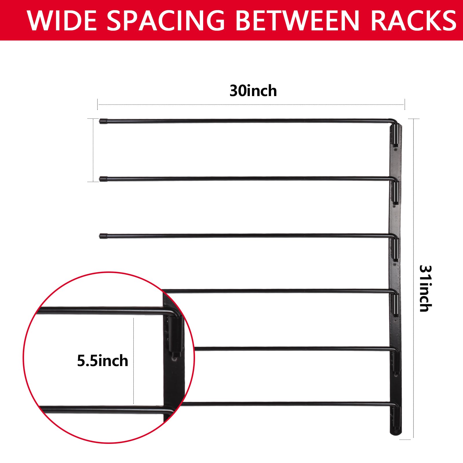 Tomesha Saddle Pad Rack-Horse Blanket Holder,Extra-Long Rack Arms For Various Accessories,Heavy Duty 180 Degree Swing-Out Wall M