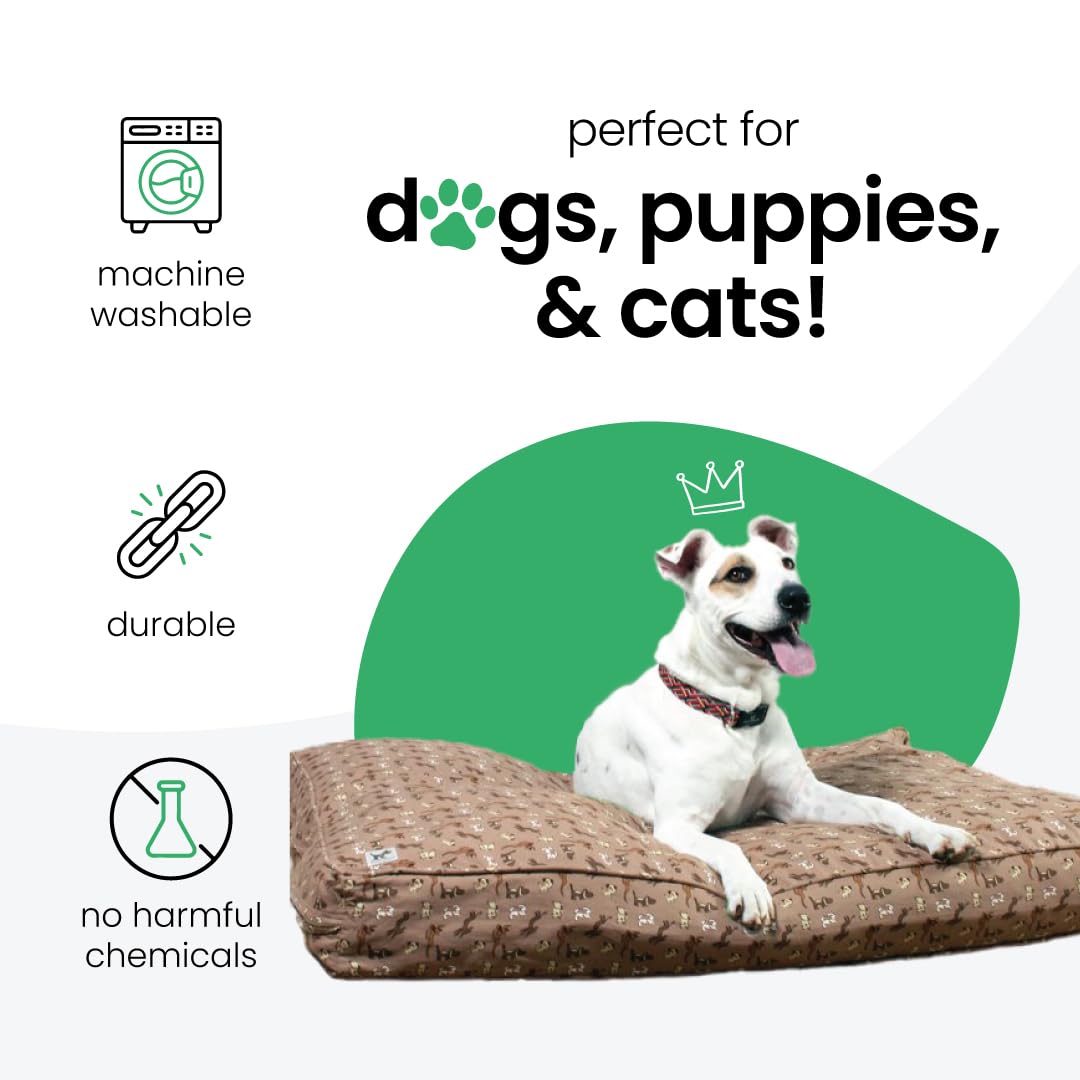 Molly Mutt Huge Dog Bed Cover - Daysleeper Print - Measures 36   X45   X5 - 100% Cotton - Durable - Breathable - Sustainable - M