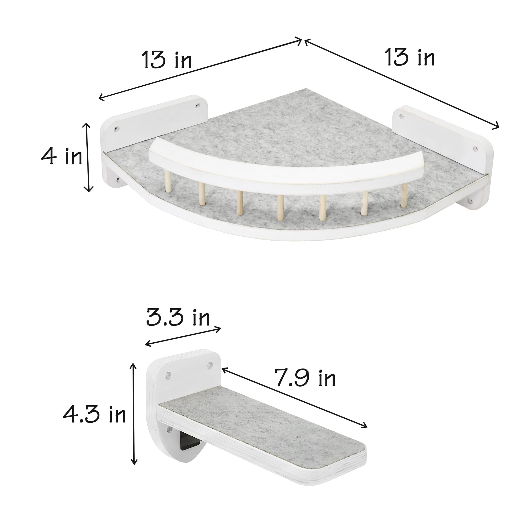 Cat Hammock Cat Wall Shelves With 3 Steps, Cat Shelves And Perches For Wall, Cat Wall Furniture Cat Climbing Shelf, Cat Scratching Post Cat Wall Shelf For Indoor With Plush Covered, Gift For Cat