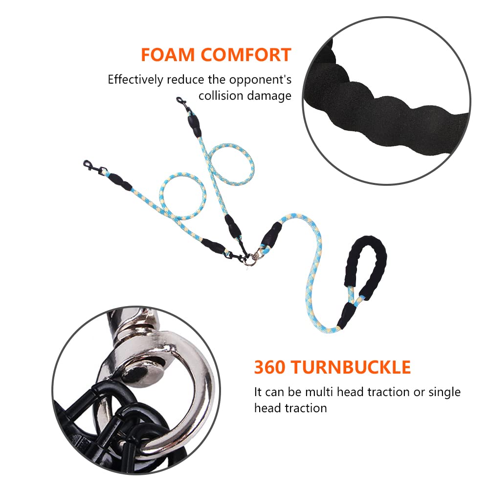 Dual Dog Leash,Comfortable Double Dog Leash With Reflective,360 Swivel No Tangle 2 Dog Training Leash,For Large Medium Small Dog