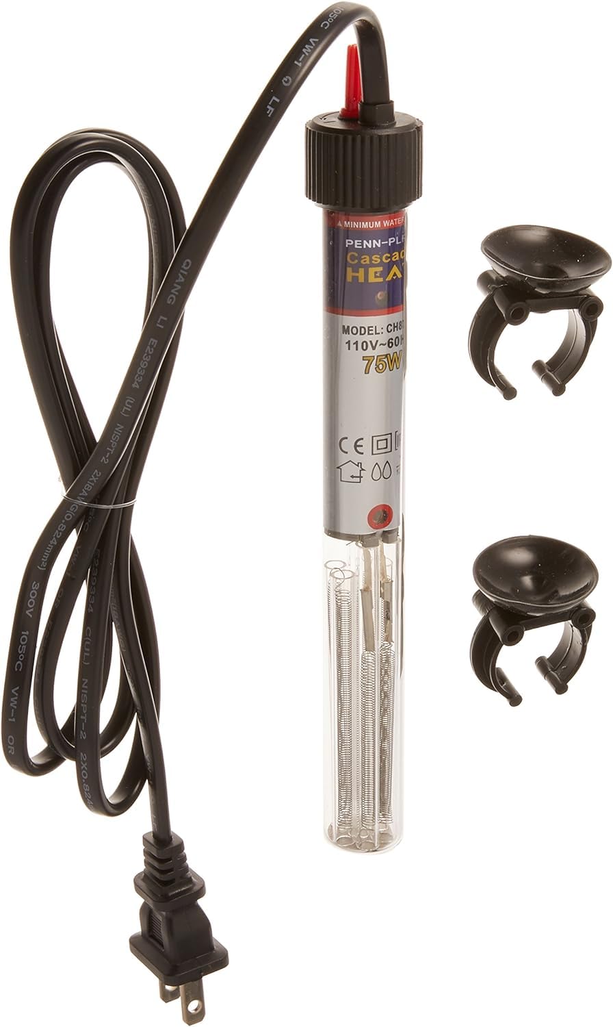 Penn-Plax Cascade Heat Aquarium Heater – Fully Submersible – Great For Freshwater And Saltwater Fish Tanks – 7.5” Length – 25 Watt