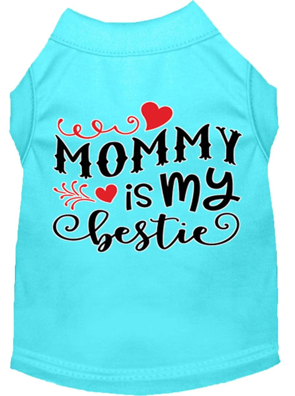 Pet Dog & Cat Shirt Screen Printed, "Mommy is my Bestie" Purple 3XL (25-35 lbs.)
