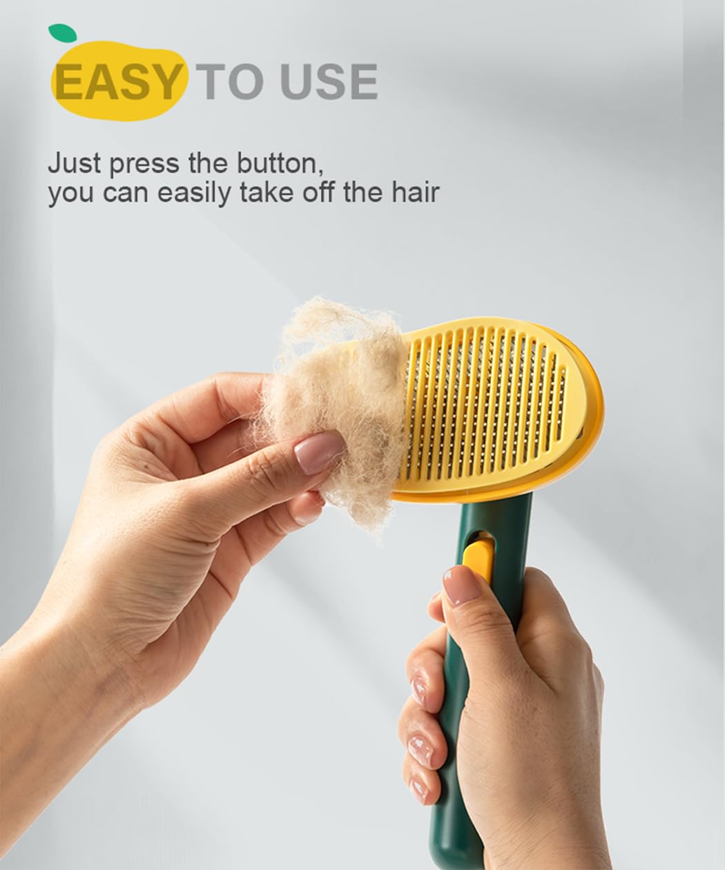 Awpland Self-Cleaning Dog & Cat Slicker Brush, Skin Friendly Deshedding Grooming Tool For Long Or Short Haired Dogs Cats Rabbits