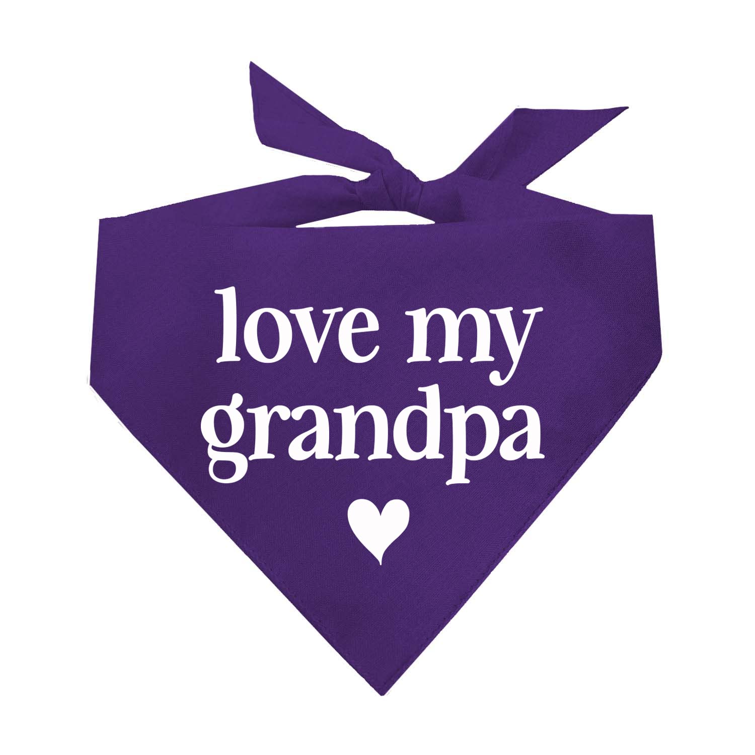 Love My Grandpa Father'S Day, Valentine'S Day Dog Bandana (426 Purple, X-Small)
