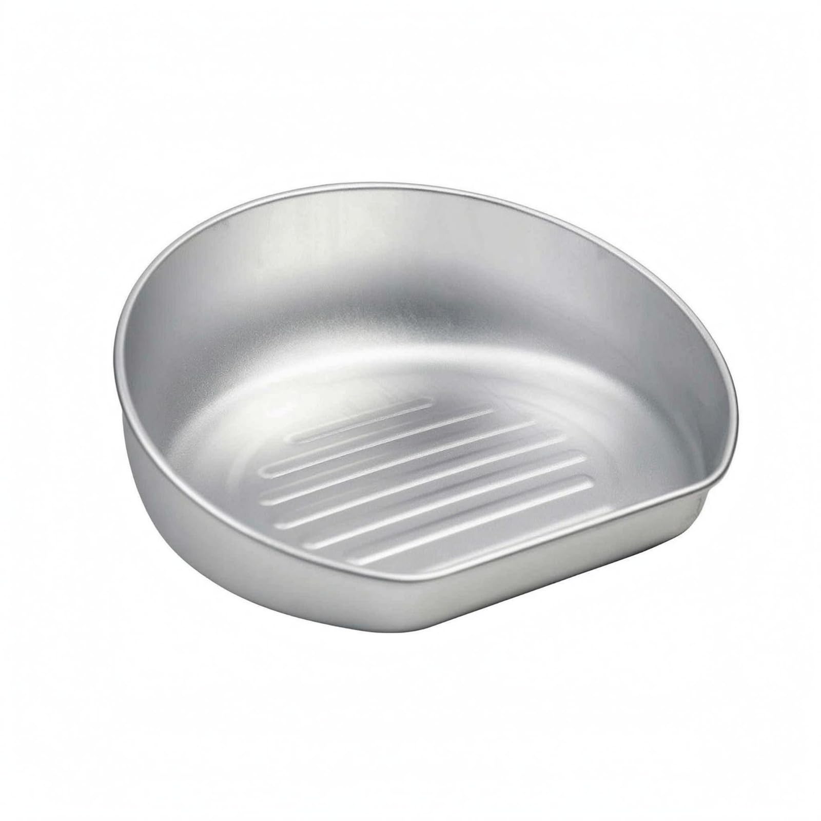 Merishopp Ribbed Base Aluminum Feline Bed AntiSlip Oval Feline Bed Shallow Basin Pet Furniture Sloped Rim, L | Pet Supplies | S