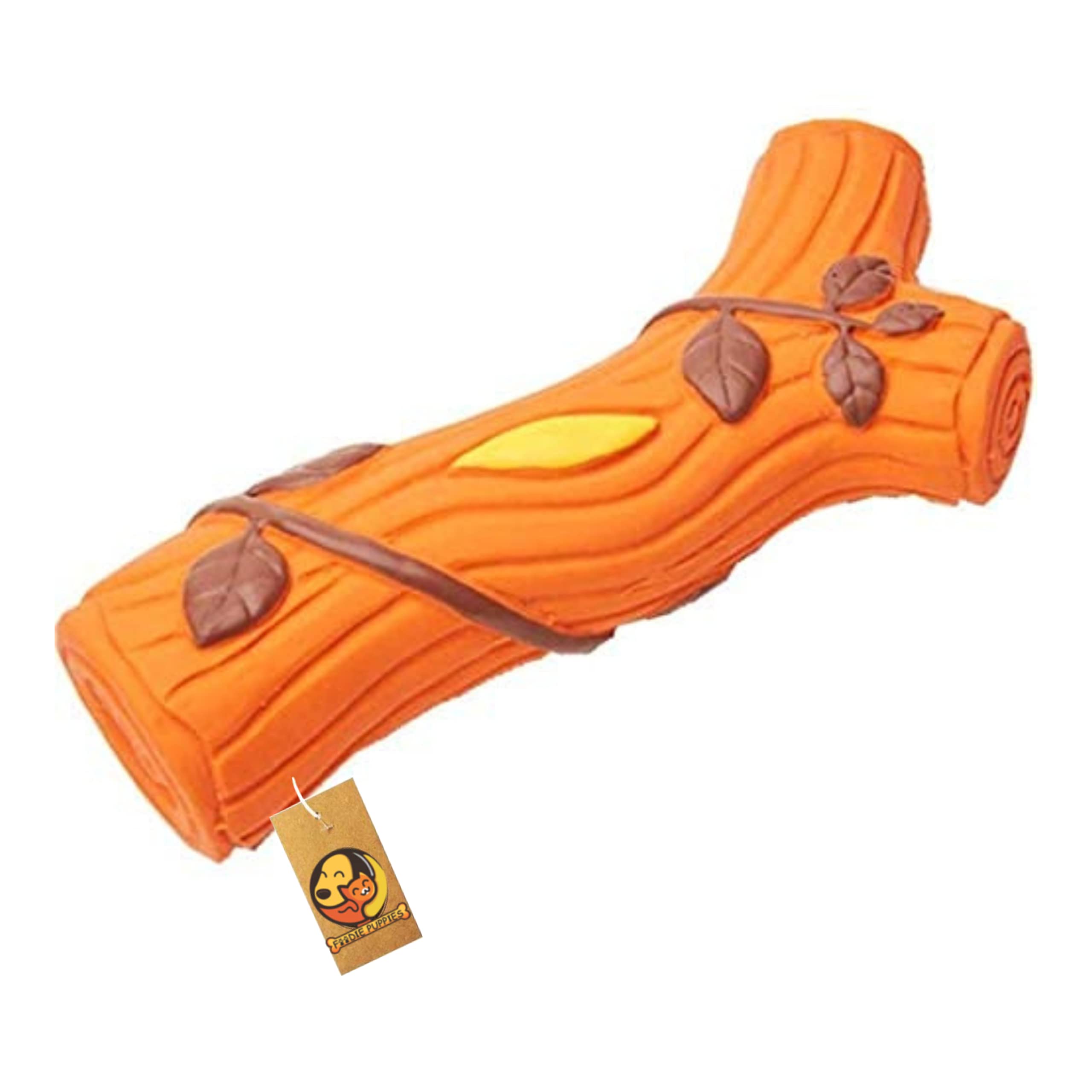 Foodie Puppies Interactive NonToxic Soft Latex Squeaky Chew Toy For Small To Medium Dogs (Orange Branch  Large) | Chewing, Flo