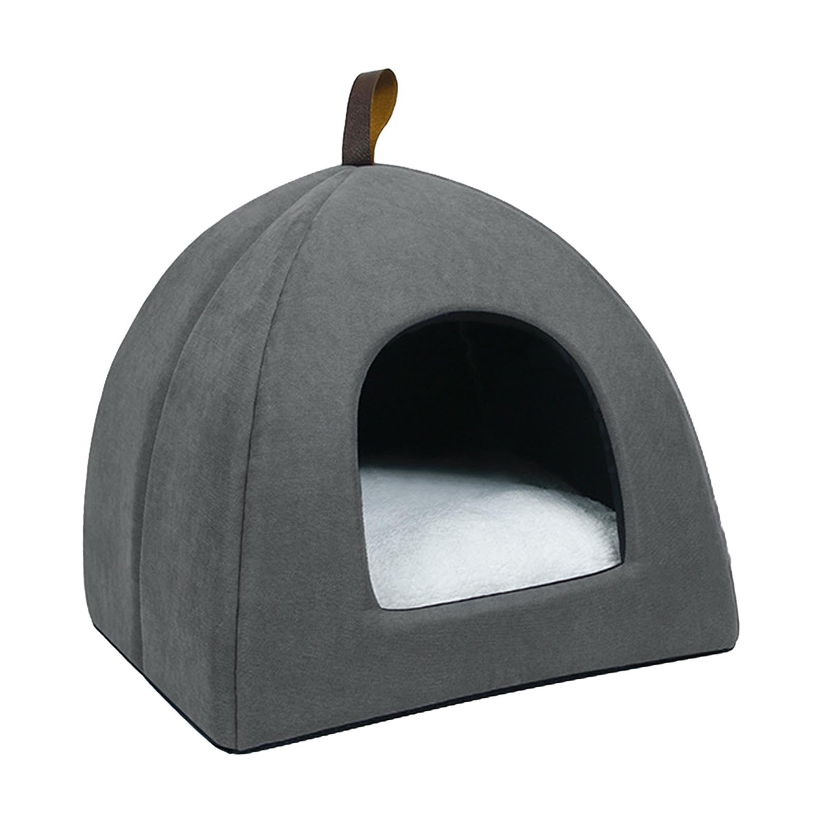 APIRILY Indoor Lovely Cat Nest Foldable Warm Cave Universal Small Dogs Tent for Cats Gray M | Pet Supplies | Cat Supplies | Beds