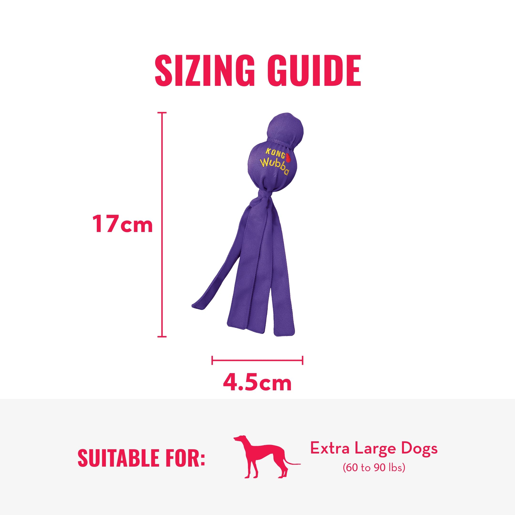 Kong Wubba - Dog Toy For Tug Of War & Fetch - Dog Supplies For Puppy & Dog Playtime - Outdoor & Indoor Dog Toy - For Xl Dogs