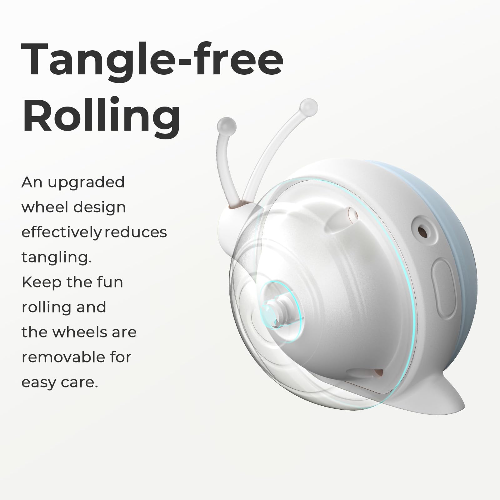 Cheerble Interactive Cat Toy For Indoor Cats, Wicked Snail, [2024 Upgraded] Kitten Toys, Automatic Cat Toys With Led Lights, Dc