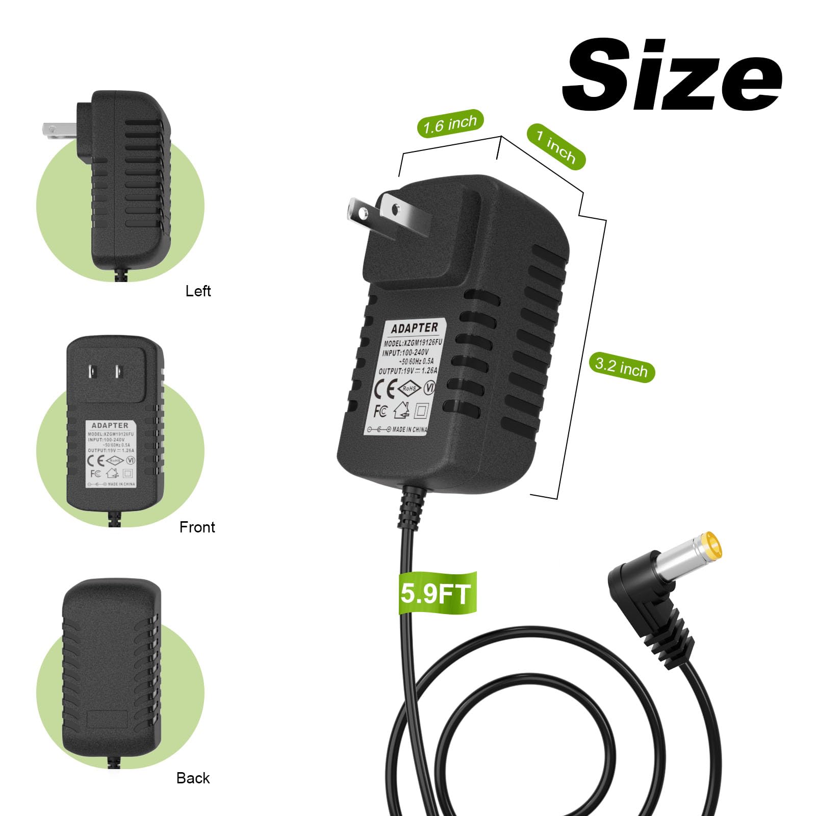 19V Power Supply Adapter For Pet Containment Fence Transmitter Radio Compatible Petsafe If-100 Pif-300 300-034 Rfa-443 If-101 /S