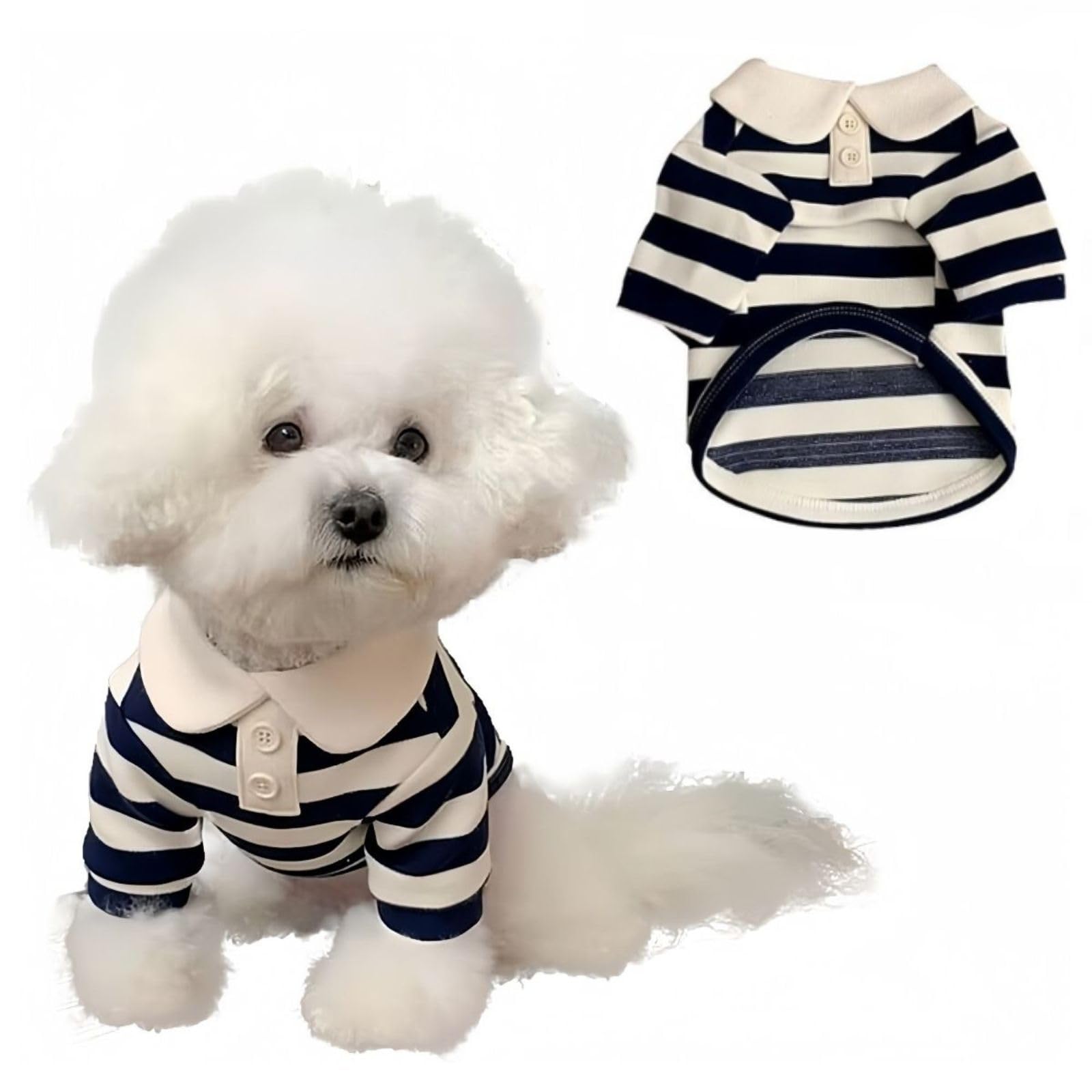 Manon Rosa Cute Dog Clothes Boy Polo Shirt For Small Medium Dogs - Summer Male Puppy T Shirts For Yorkie Poodle Shih Tzu Dachshu