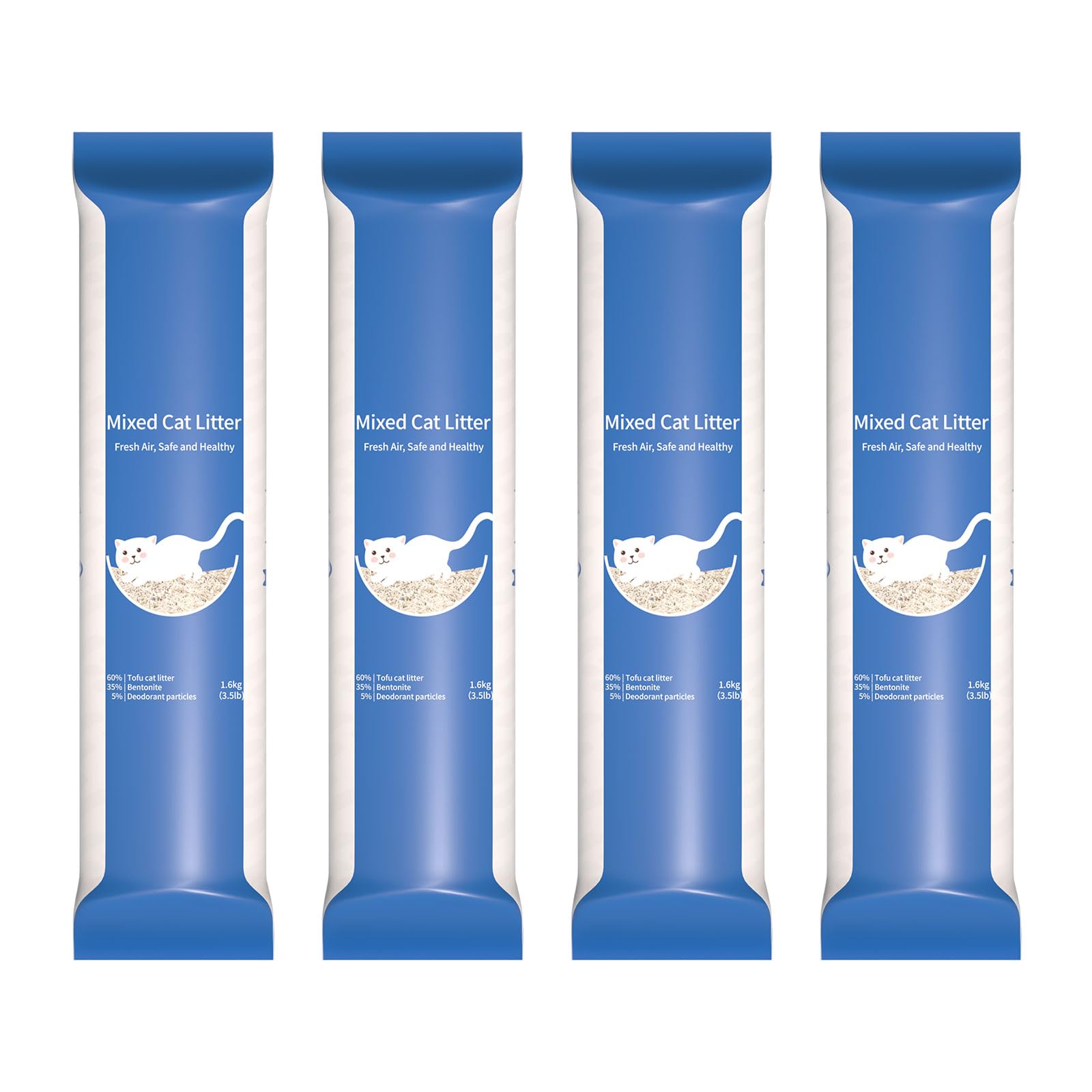 Els Pet Clumping Cat Litter, 4 Pack, Strong 3 In 1 Mixed Cat Litter, Superior Odor Control And Low Dust Easy Scoop