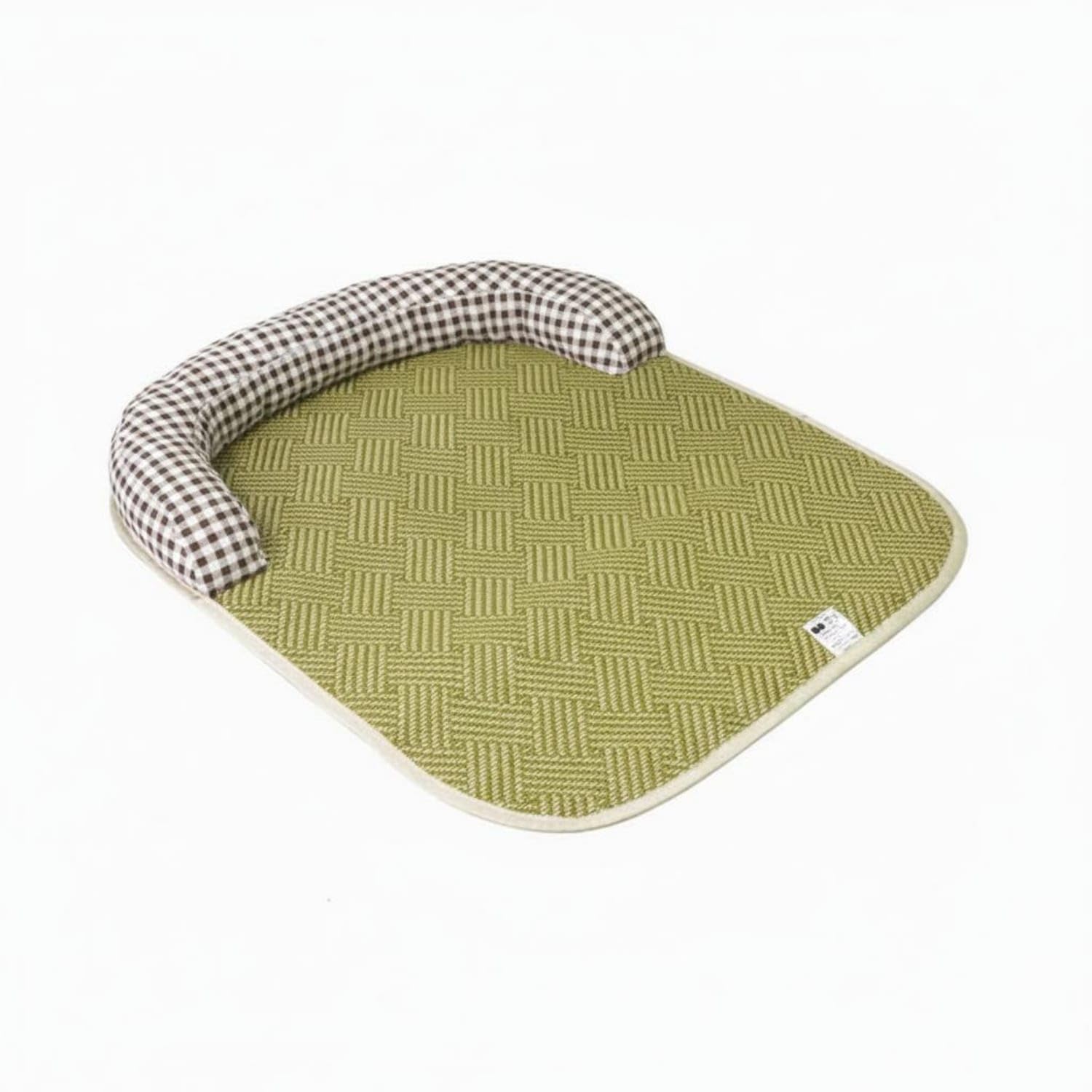 STYLEHEAVEN Woven Raised Border Pet Mat Curved RattanDesign Sleeping Mat Textured Rounded Corners, Brown, L Pet Supplies | Smal