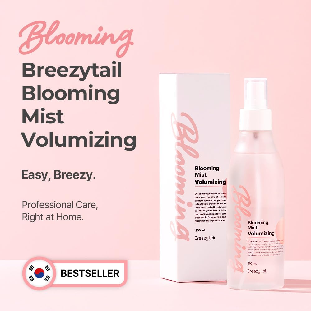 Breezytail Blooming Volumizing Mist, Loved By Top Korean Groomers, Adds Volume And Shine - Easy Breezy, Professional Care At Hom
