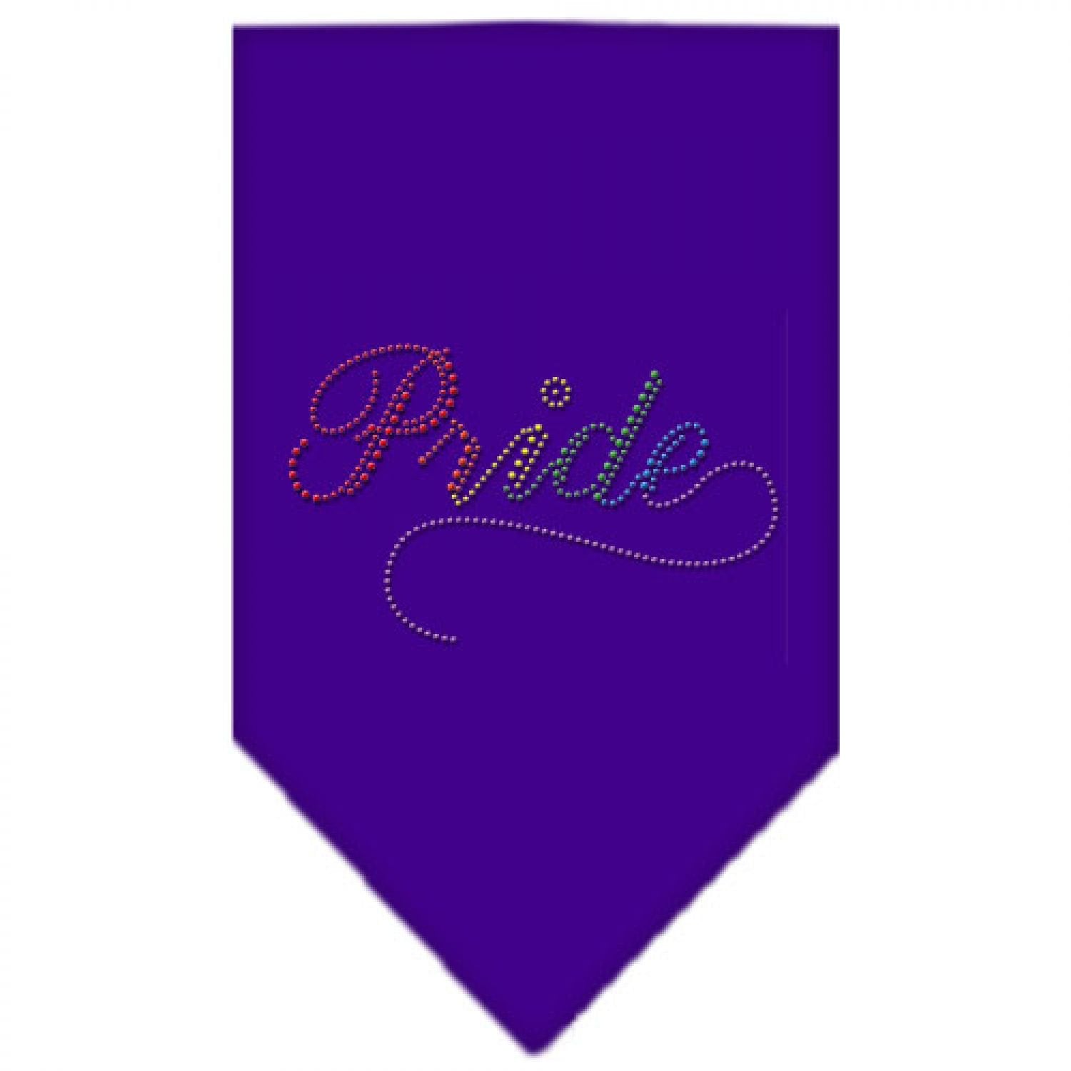 Mirage Pet Products Pride Rhinestone Bandana, Small, Purple