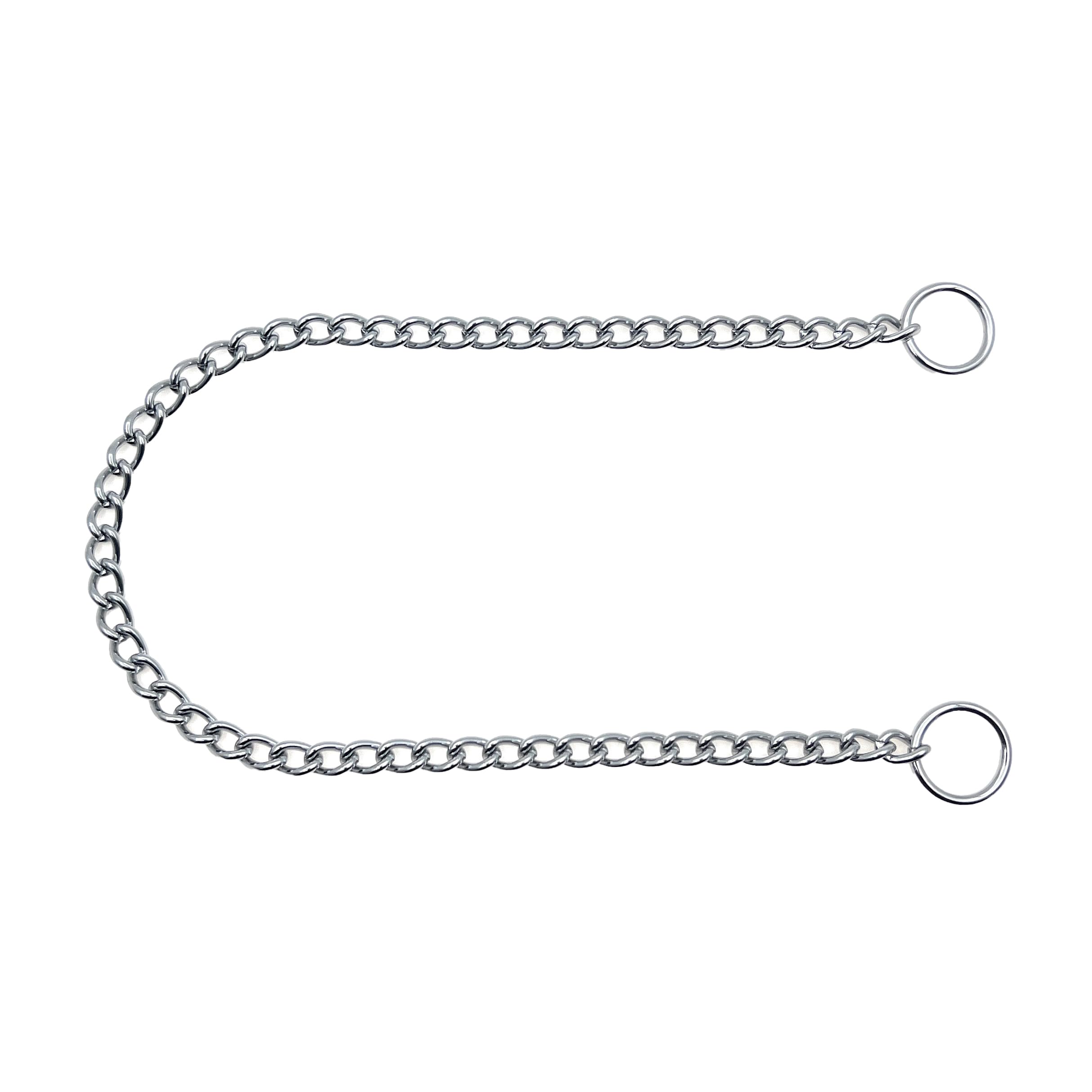 ChampWei Heavy Chain Dog Metal Collars, Adjustable Weather Proof Alloy Steel Necklace for Small Medium Large Dogs (Silver, XL)