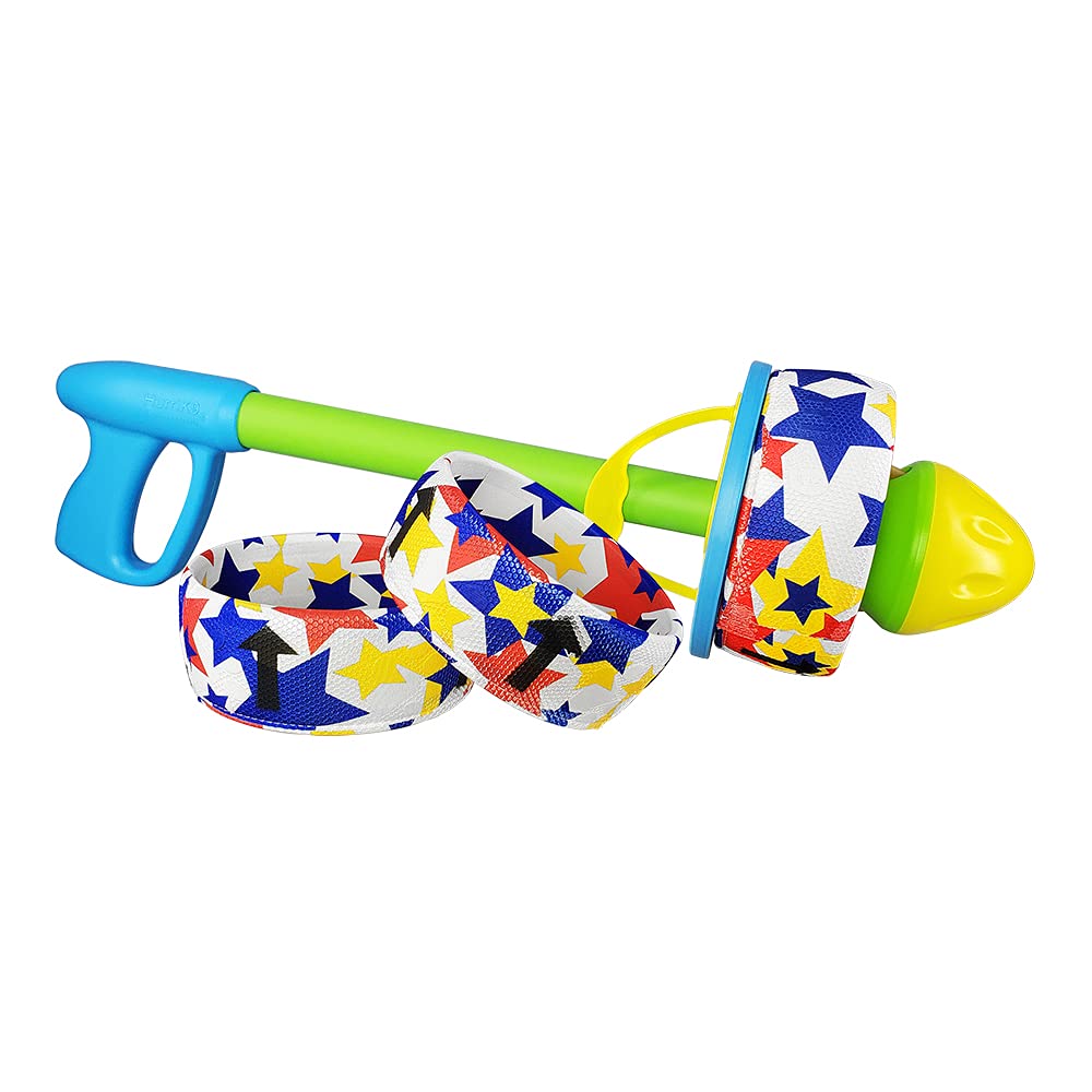 Hurrik9 65-Ft. Flying Ring Launcher Dog Exerciser Starter Pack With Extra-Tough Rings | Quickly Exercises Your Dog | Dog Toy Lau