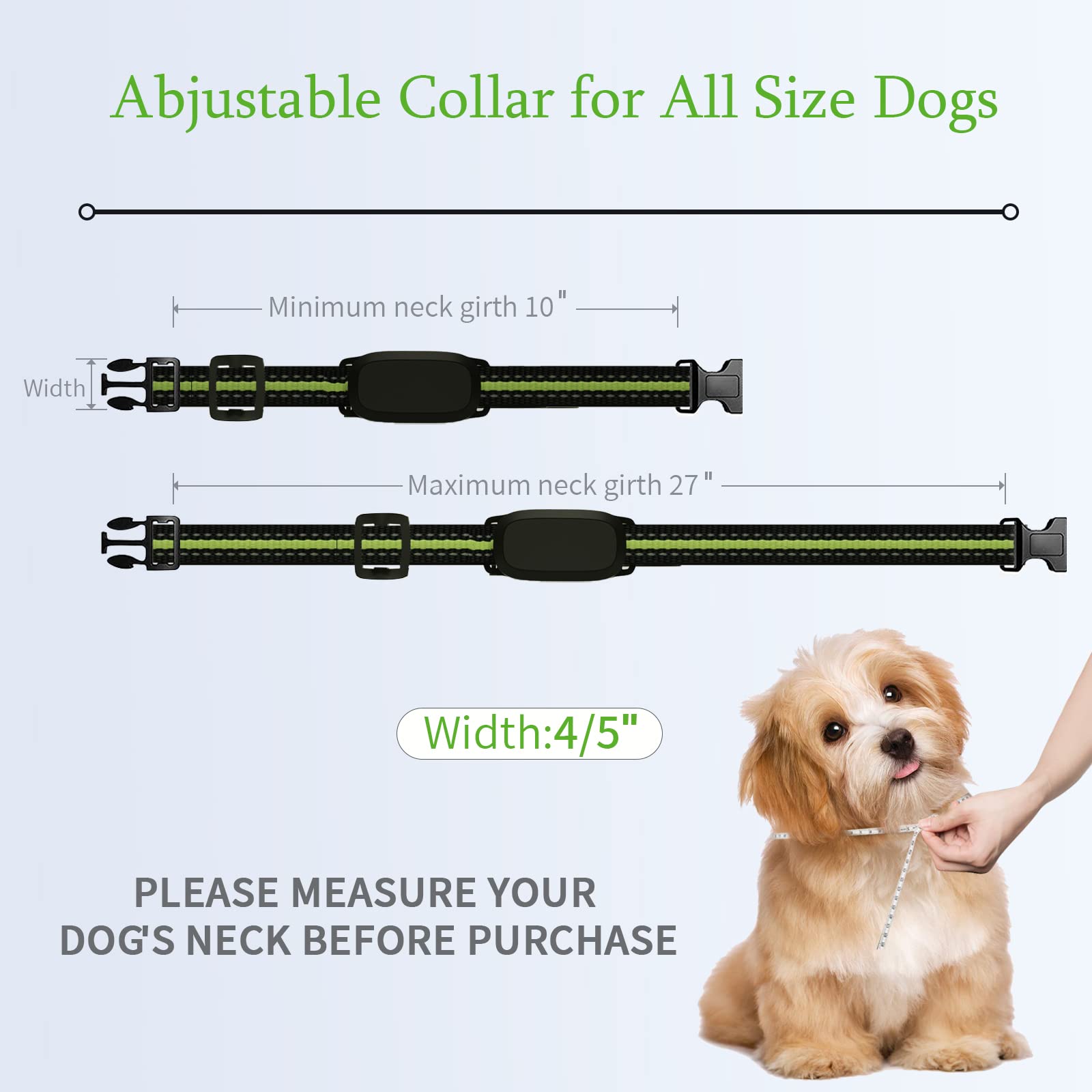 Seahighpet Rechargeable Dog Bark Collar: Anti Barking Collar With 5 Adjustable Sensitivity Smart Triggering No Bark Collars For Small Medium Large Dogs With Beep | Vibration | Shock