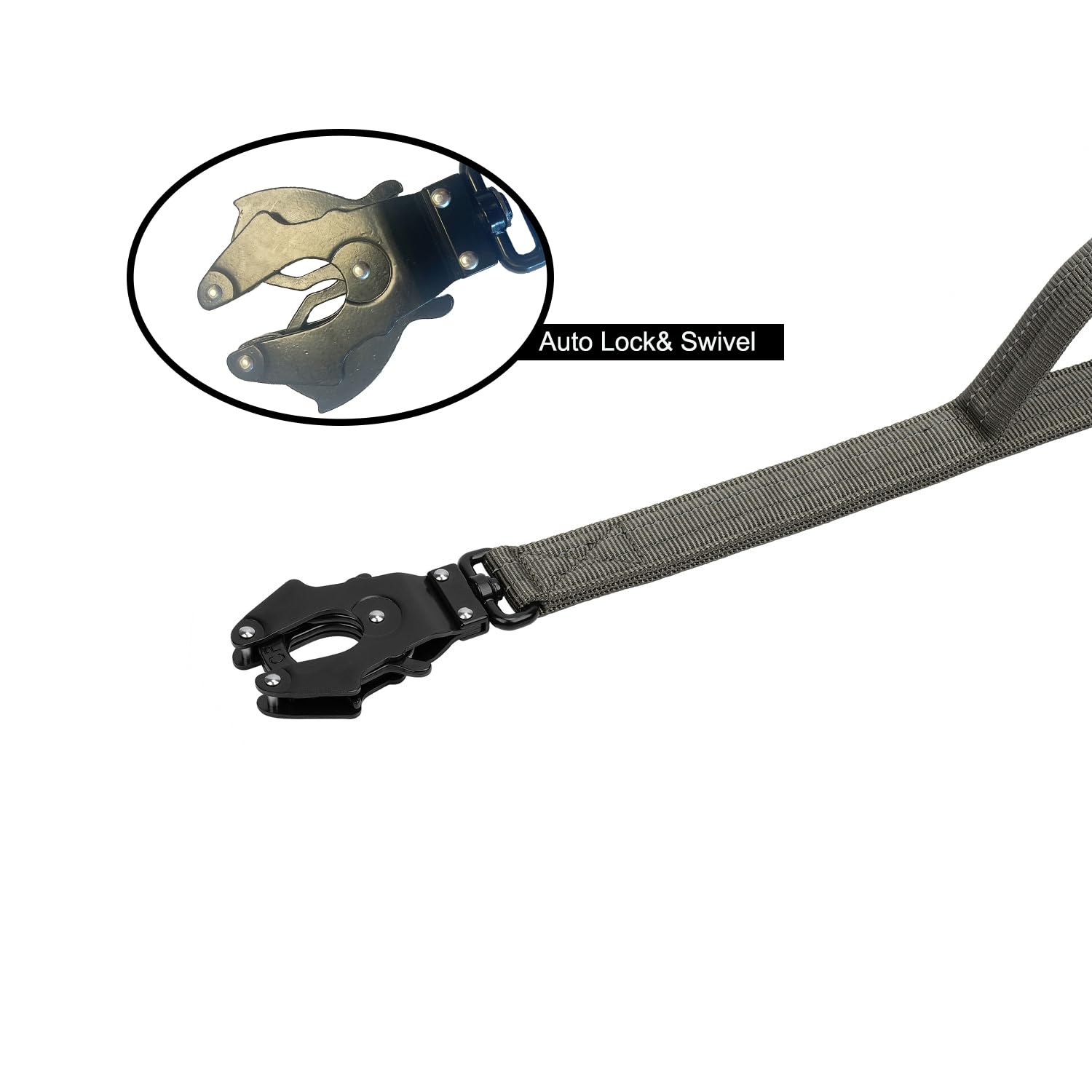 Icefang Tactical Dog Leash,K9 Training Walking Bungee Lead With 2 Control Handle,Heavy Duty Quick Release Metal Clasp,For Medium