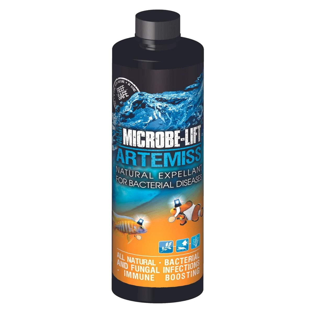 MICROBE-LIFT ART16 Artemiss Immune Booster and Disease Treatment for Fish Health in Freshwater and Saltwater Aquariums, 16 Fl Oz
