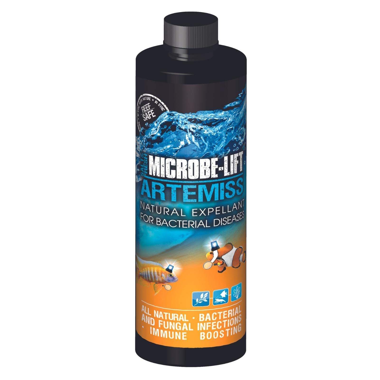 MICROBE-LIFT ART08 Artemiss Immune Booster and Disease Treatment for Fish Health in Freshwater and Saltwater Aquariums, 8 Fl Oz