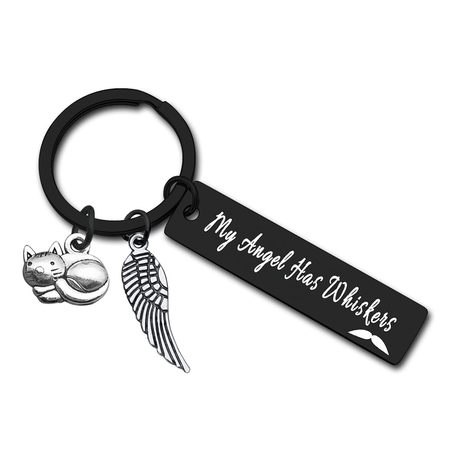 Pet Memorial Gift Loss Of Cat Keychain Sympathy Gift In Memory Of Cat Pet Gift Keychain Pet Sympathy Gift For Cat Lover Family Friends Remembrance Gifts Has Whiskers Keyring Cat Pet Loss Jewelry
