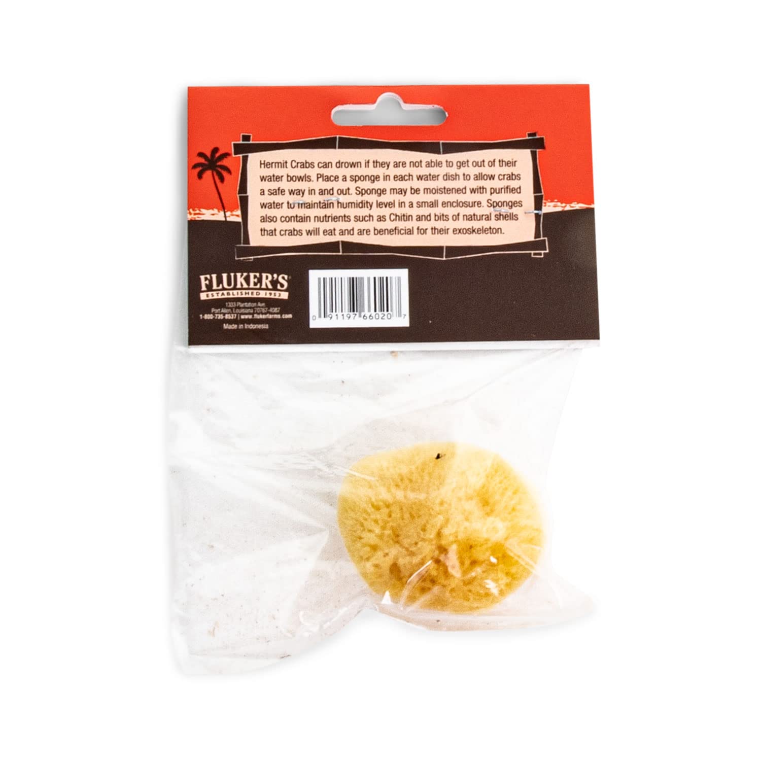 Fluker'S Natural Sea Sponge For Hermit Crabs (3 Pack)