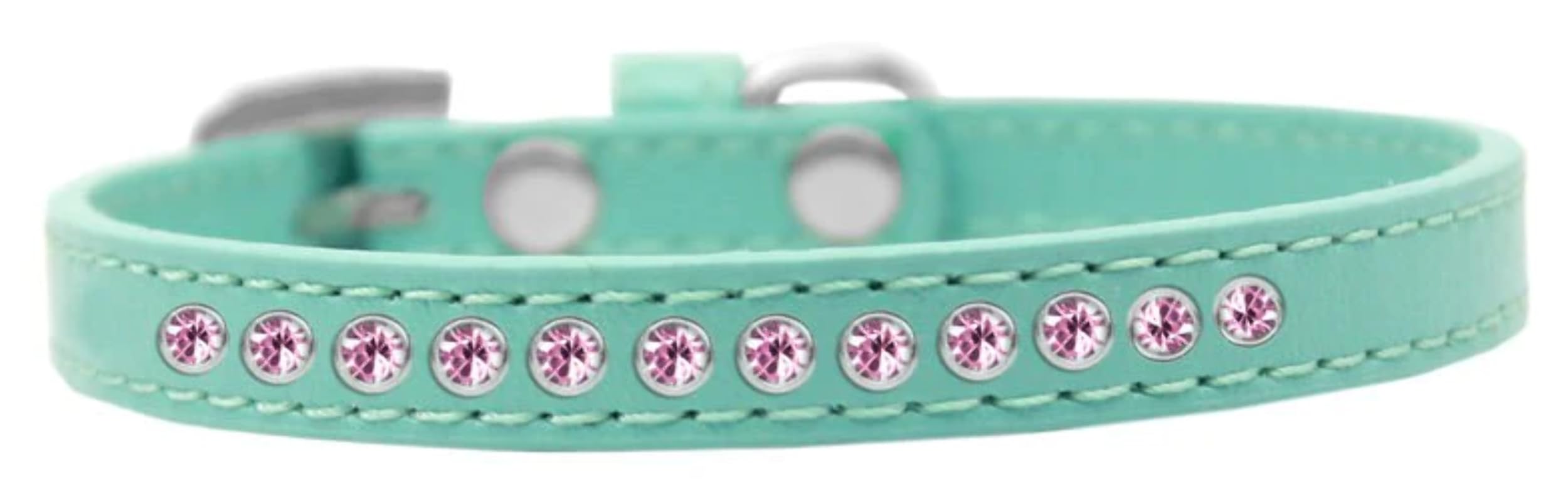 Dog, Puppy & Pet Fashion Collar, Light Pink Crystal Rimsets Light Pink 8