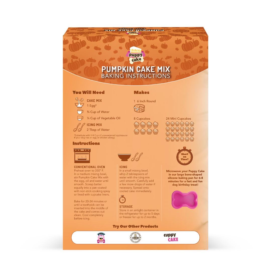 Puppy Cake Pumpkin Cake Mix and Frosting (Wheat-free) for Dogs-9 oz