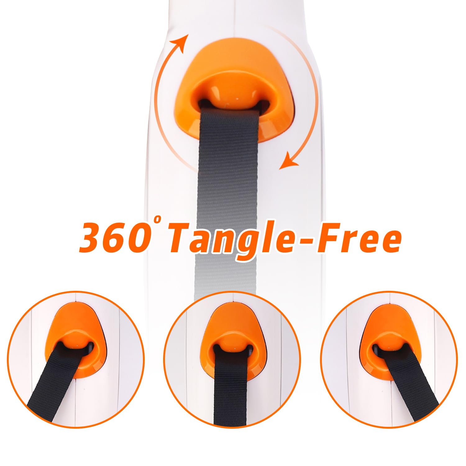 Retractable Dog Leash, Dog Leash Retractable For Medium/Large Dogs Up To 110 Lbs, Strong Nylon Tape, Tangle Free, One-Hand Brake