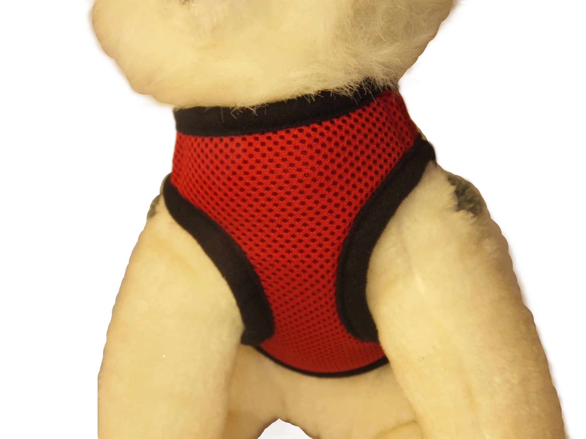 Snazzi Pet Soft Mesh Comfy Step In Dog Vest Harness Tiny Xs Small Dogs 2-16 Lbs Teacup Mini Toy Puppy (Red, Xs 9.5'-11.5' 2-4 Lbs)