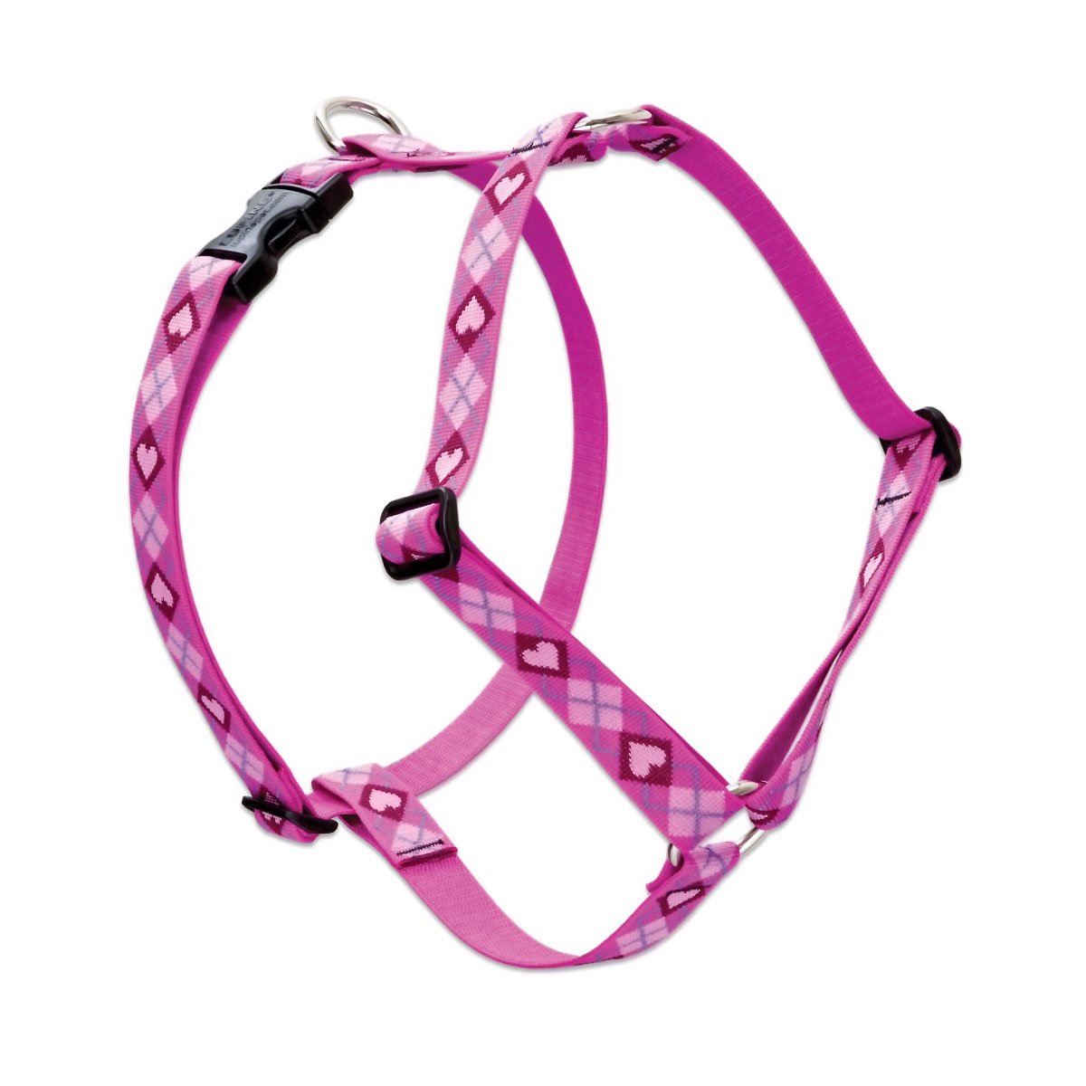 Lupinepet Originals 1'' Puppy Love 20-32'' Adjustable Roman Dog Harness For Medium Dogs