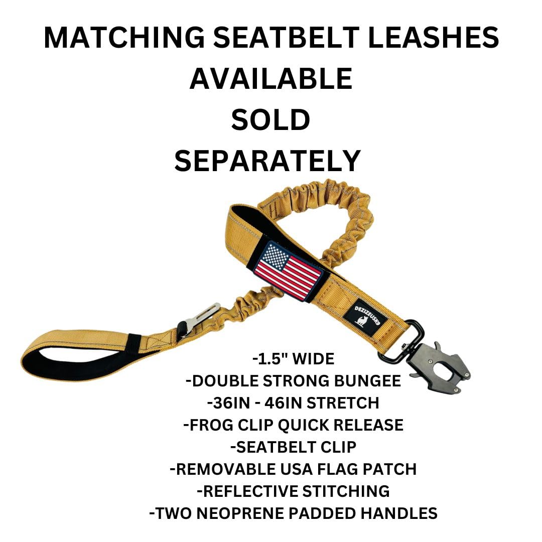 2-Inch Wide Tactical Dog Collar with Control Handle, Adjustable for Medium & Large Dogs, Military Style with Heavy-Duty Metal Bu