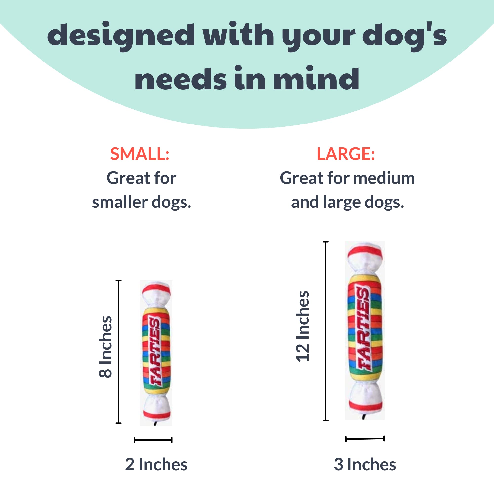 Huxley & Kent for Dogs | Farties (Small) | Funny Dog Toy | Dog Toy with Squeaker | Dog Gift | Fun, Durable, and Safe | Squeaky D