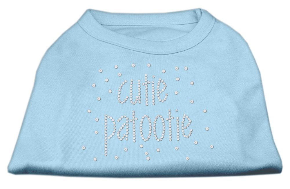 Pet Dog & Cat Shirt Rhinestone, 'Cutie Patootie' Baby Blue Sm (3-6 Lbs.)