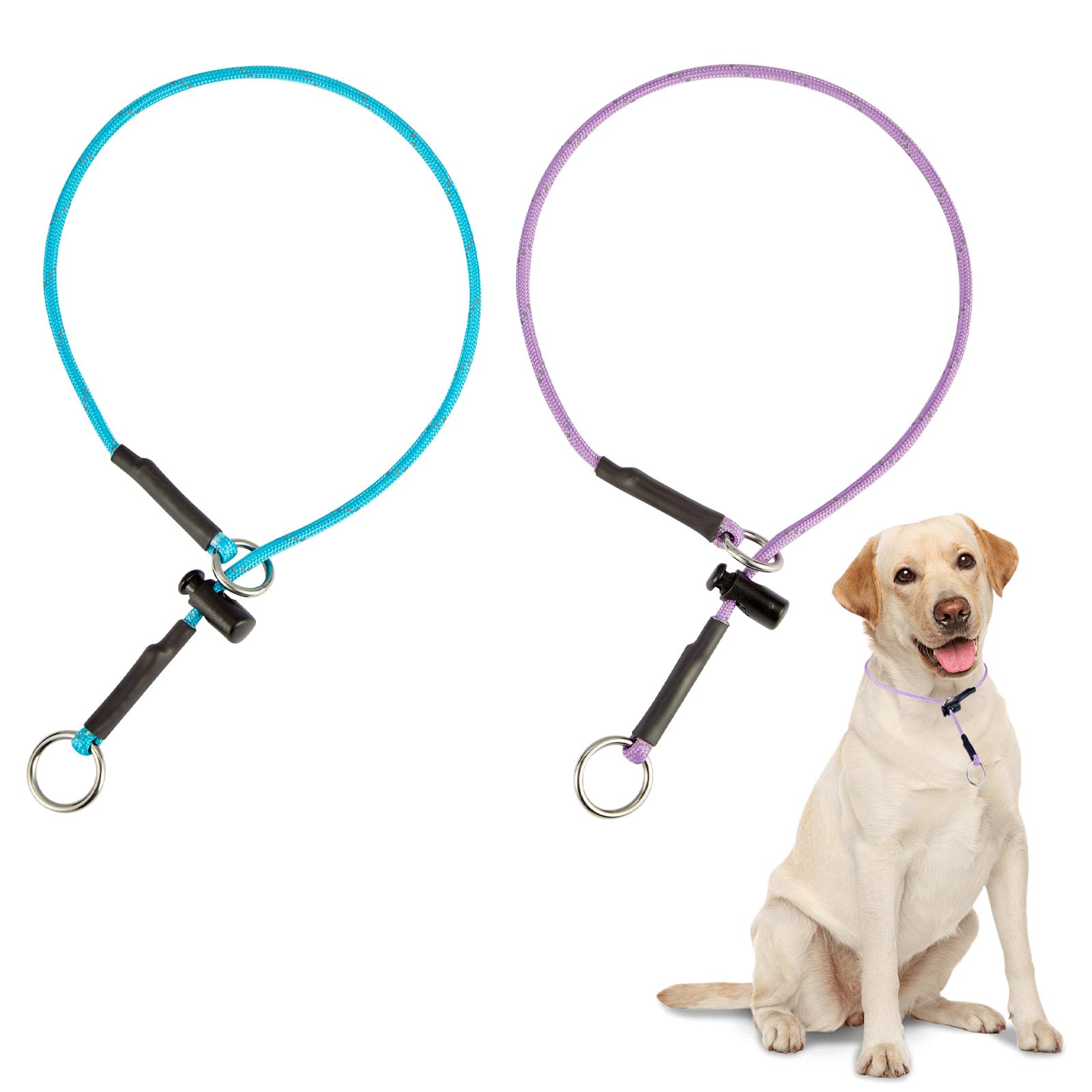 No Pull Dog Collar Training Collars For Dogs - 4.2Mm 1000Lb Paracord 18' Thin Reflective Martingale Collar With Adjustable Stop