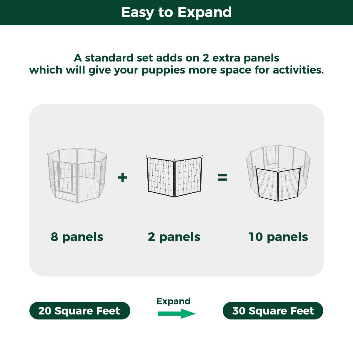Fxw Rollick Dog Playpen For Yard, Rv Camping, 45 Inch 2 Panels For Large Dogs│Patented