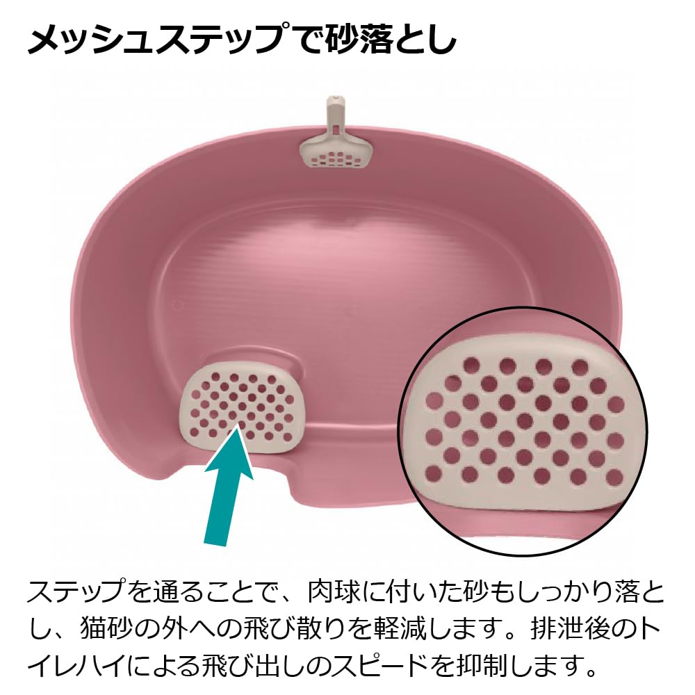 Richell PAW TRAX High Wall Cat Litter Box XL, Large High Sides Cat Litter Pan in White