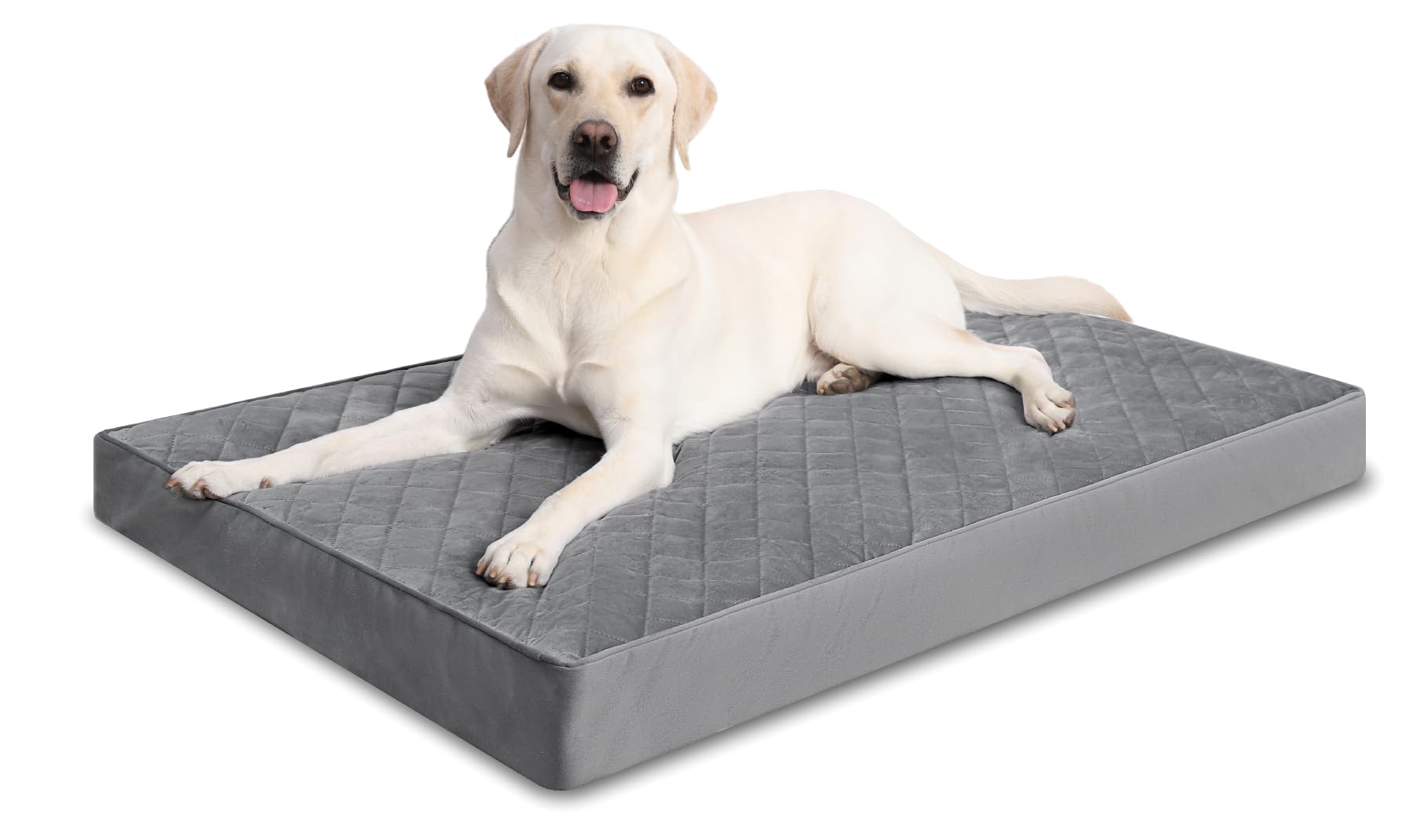 Nupida Orthopedic Xl Dog Bed - Large Size, Waterproof With Removable Washable Cover And Non-Slip Bottom, Quilting For Crate, 41X