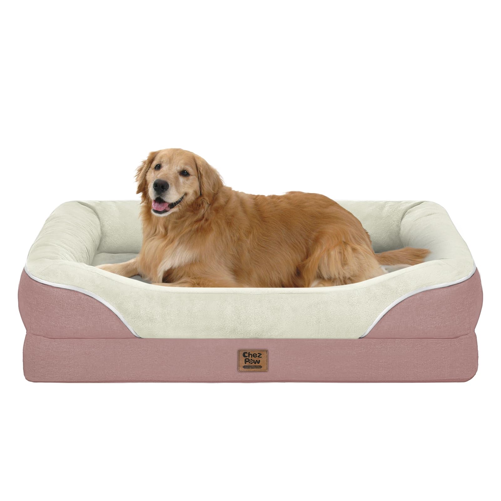 Orthopedic Washable Large Dog Bed - Removable Orthopedic Foam Dog Beds With Bolsters Waterproof Large Dogs Bed And Non-Slip Bott