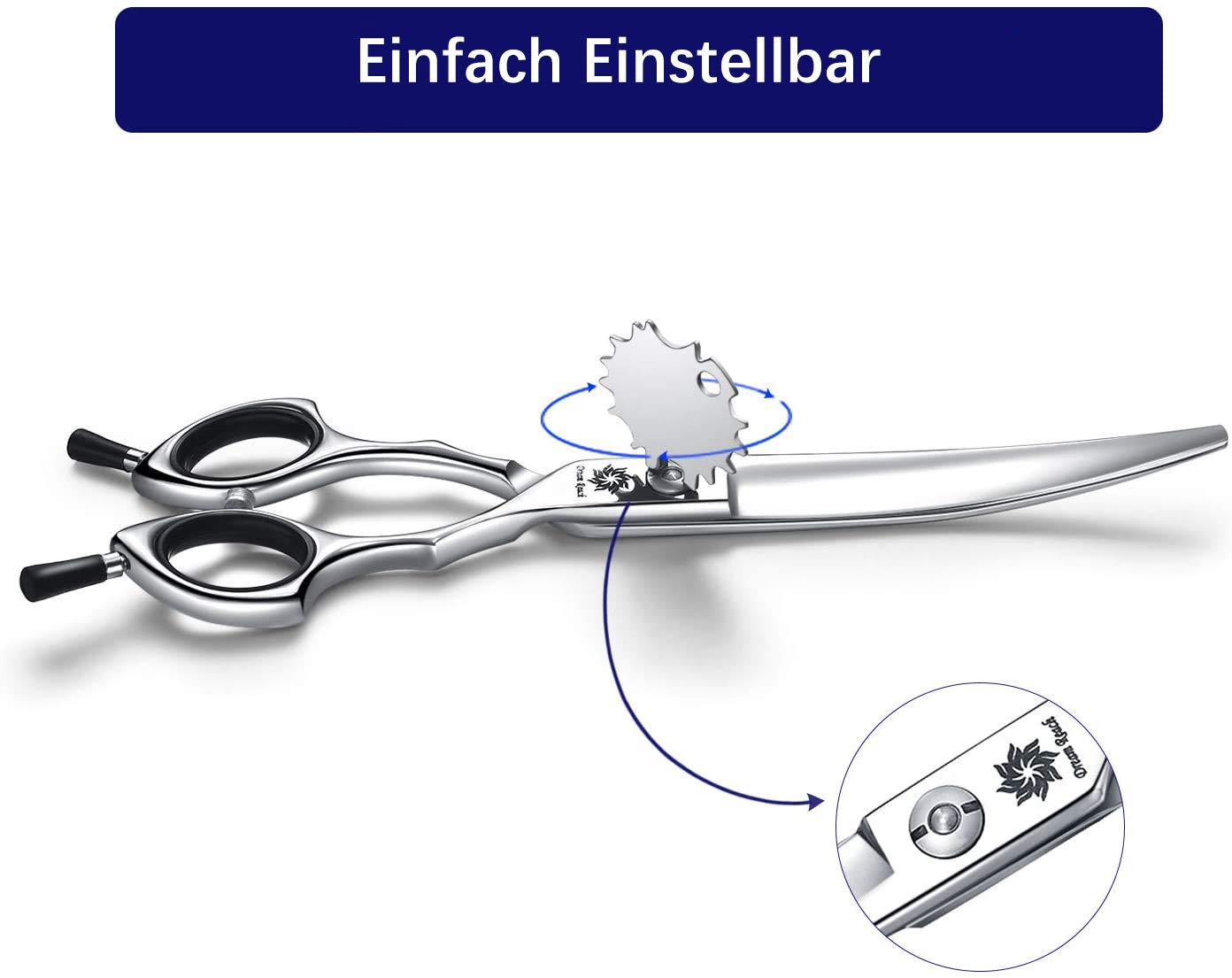 Grooming Pet Shear, 6.5 Inch Downword Curved Scissors, Curved Shears For Cat Shears And Small Dog Shears Or Any Breed Trimming Cuts, Design For Professional Pet Groomer