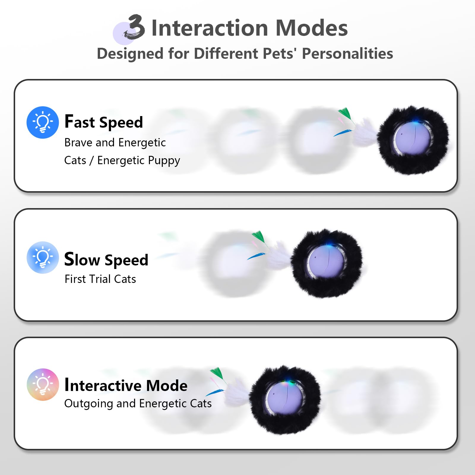 ORSDA Cat Toys, Interactive Activated Moving Ball in 7 Holes Mat, Automatic Fast Rolling Ball, Hide and Seek Toys for Indoor Cat
