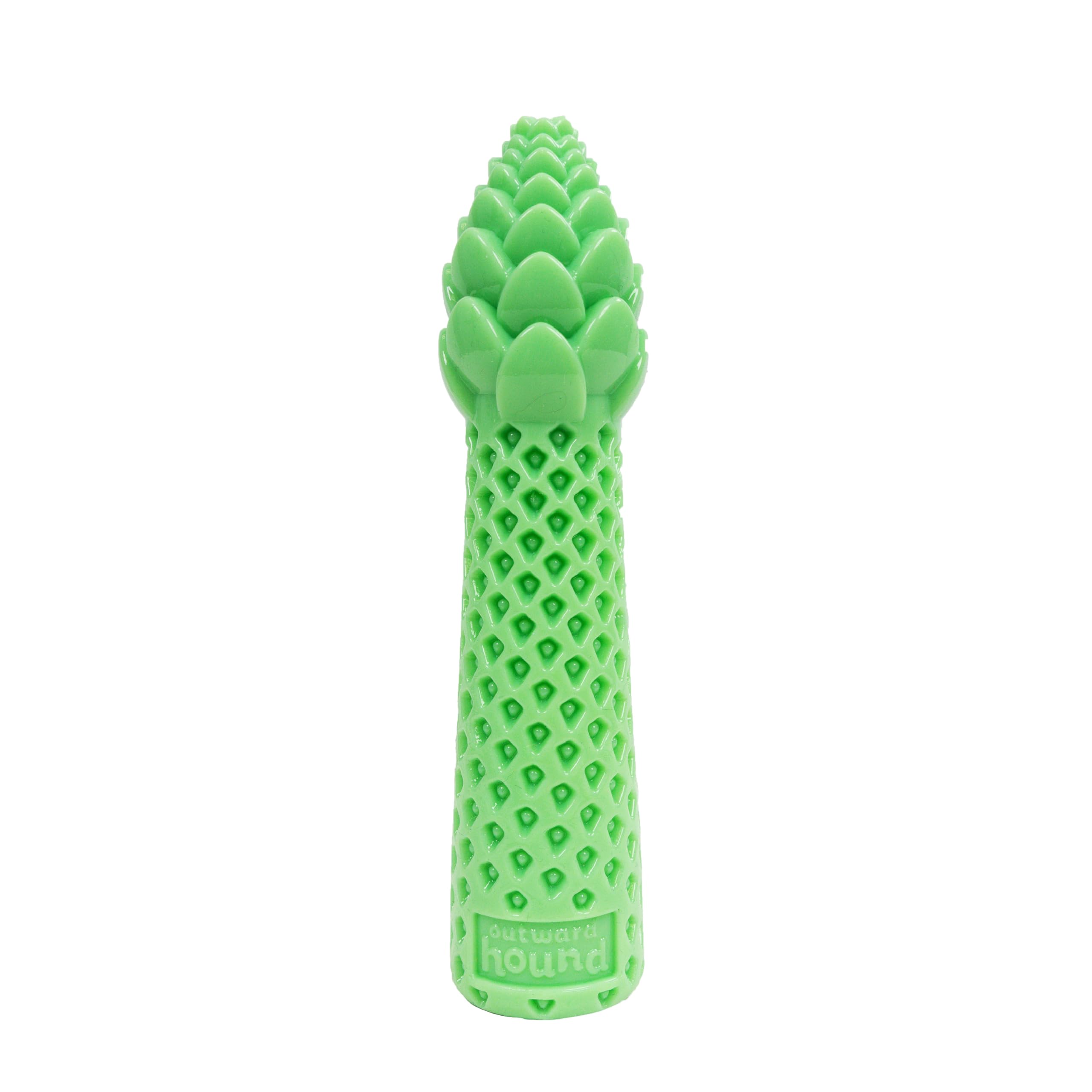 Pupstages Dental Asparagus Treat-Stuffer Dog Toy - Multi-Textured, Mint Scent, Small & Medium Breeds, 6.7