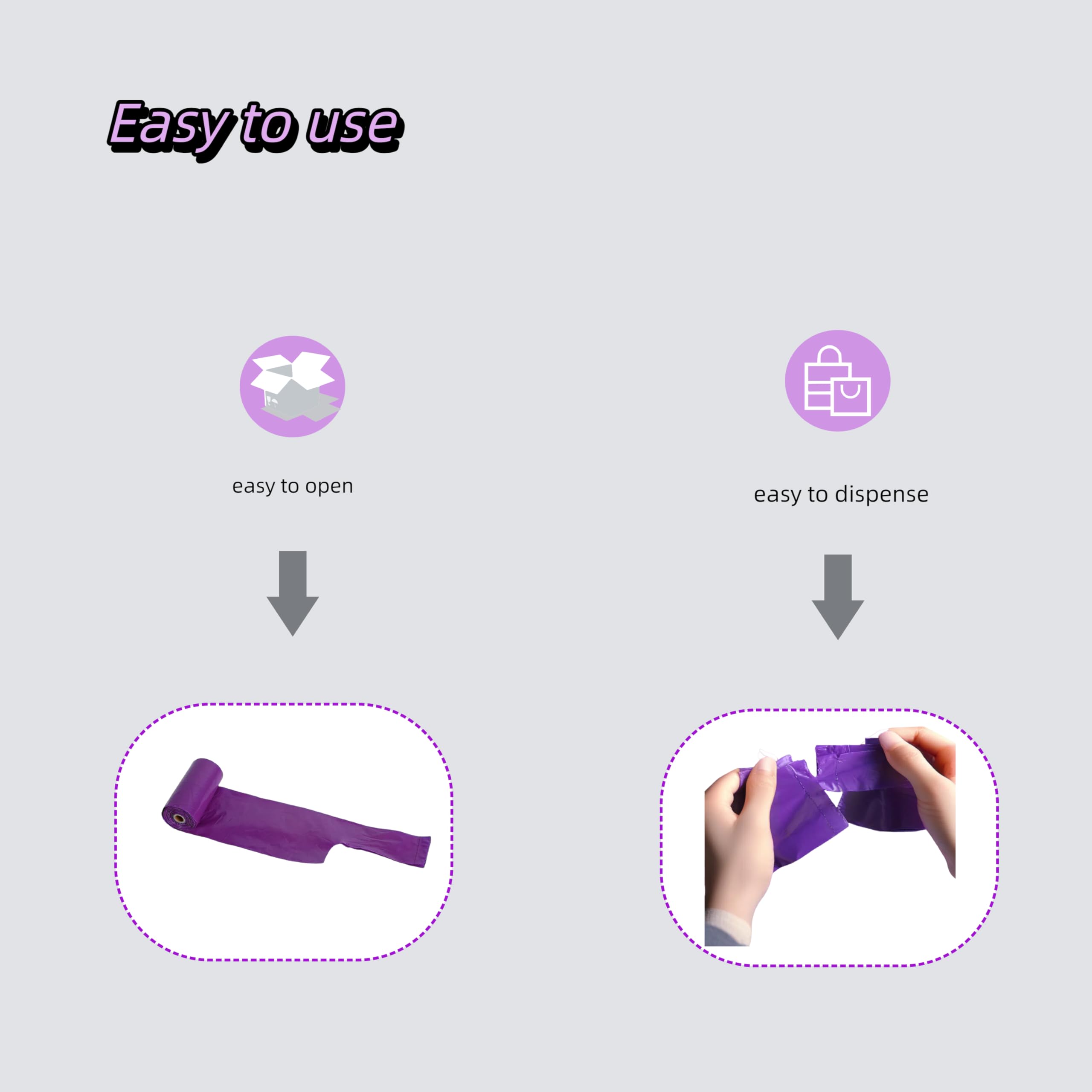 Cwyza Biodegradable T-Shirt Poop Bags With Easy-Tie Handles - Leak-Proof, Extra Thick Waste Bags For Small Dogs & Cats,12 Pack O