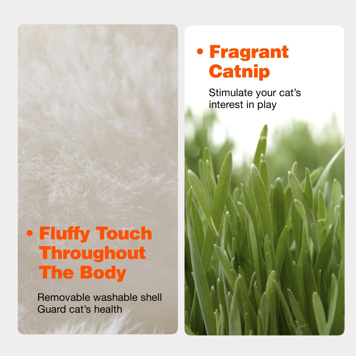 Kimee Interactive Cat Toy Rechargeable Automatic Chirping Penguin Bird Cat Toy Infused With Catnip In The Wings, Auto Beating Wi