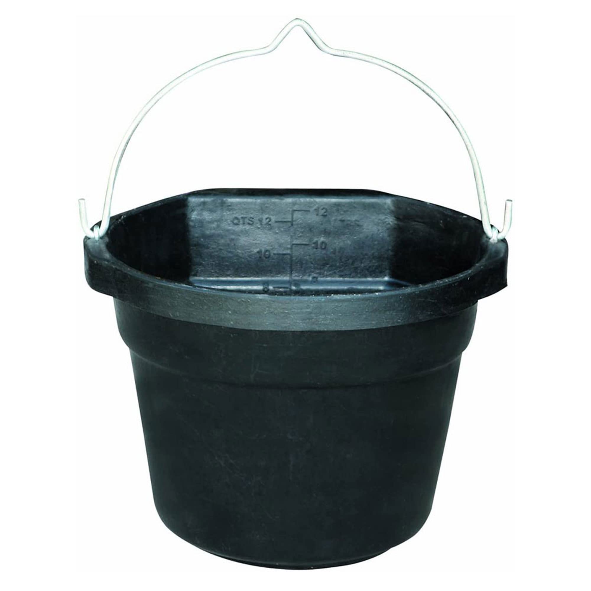 Farm Innovators Inc Fi Farm Innovators Rubber 3 Gallon Flat Back Heated Bucket With Metal Handle, Built In Thermostat, And Conce