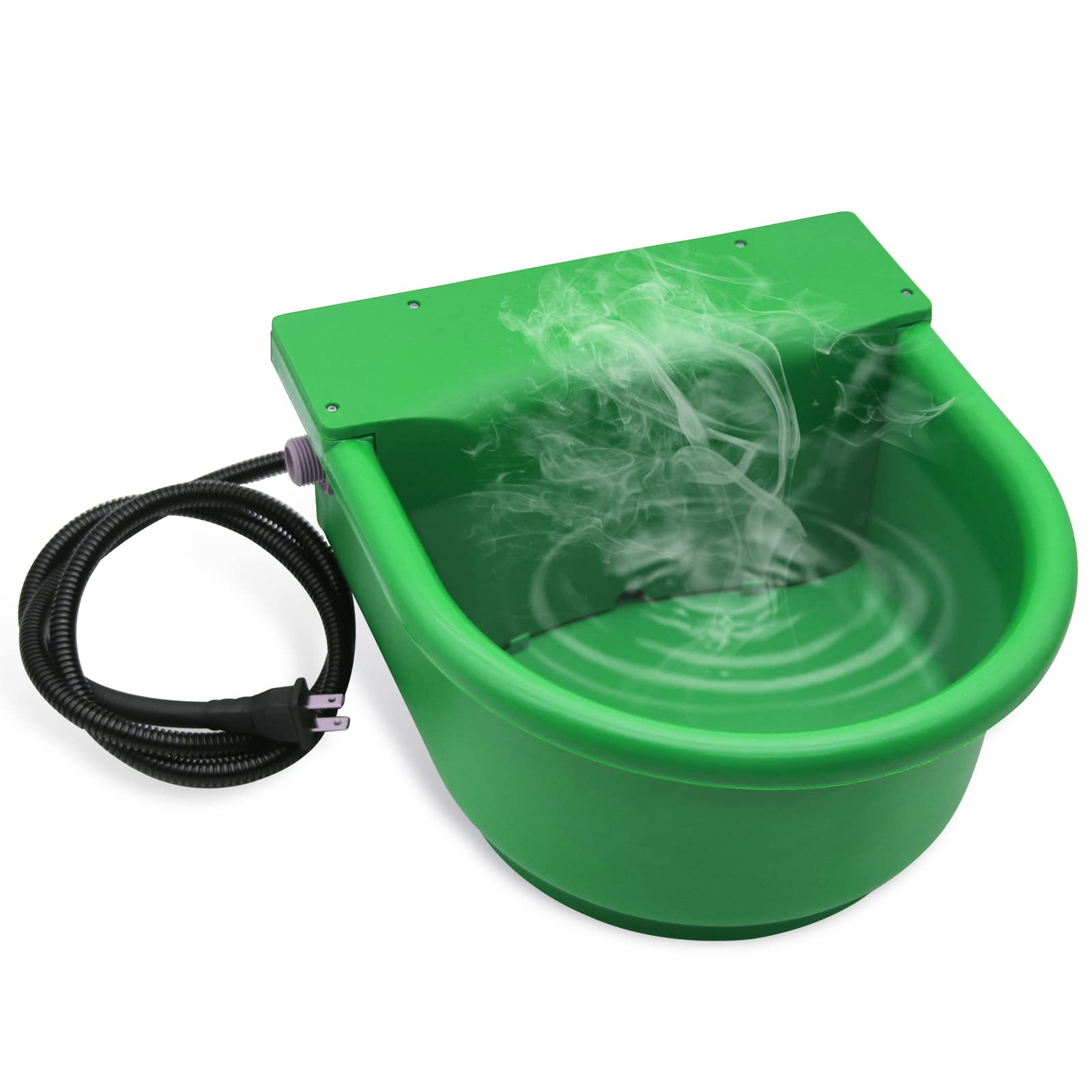 Automatic Heated Horse Waterer Bowl, 4L Large Capacity Farm Heated Water Bowl Constant Temperature Dispenser With Float Control 